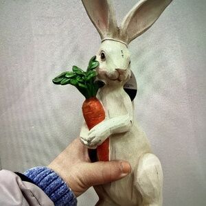 New Martha Stewart Easter Decor- bunny holding carrot